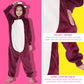 Halloween Christmas Unisex Kids Flannel Cosplay Onesie Costume Outfit Suit For Girls And Boys (Red Bear, 5 Years)