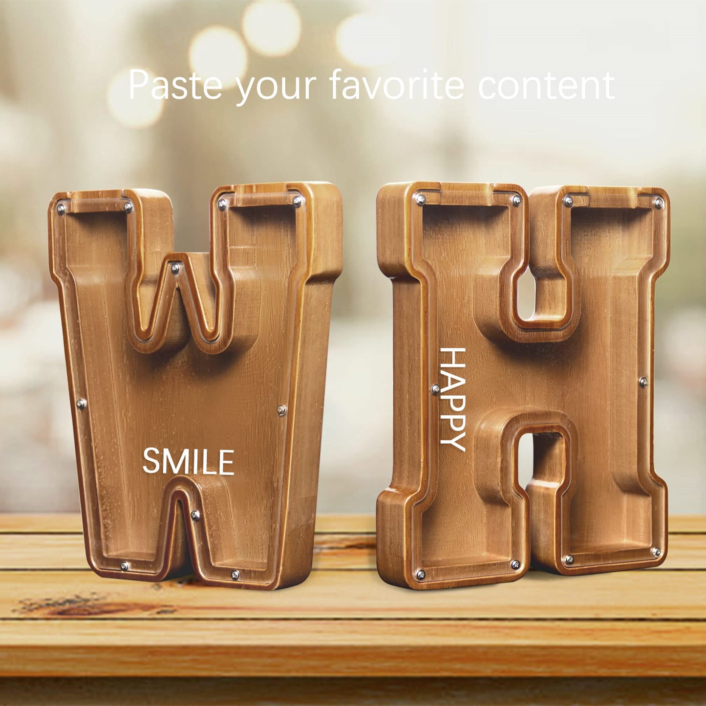 Aorcmitn Wooden Letter Coin Piggy Bank For Boys Girls Kids Toddler Adults Money Bank Best Gift For Friends(9.2Inch-Z