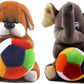 Babique Soft Toy Kids Animal Teddy Bear Birthday Gift Stuffed Soft Plush Toy Love 19 cm (Elephant & Dog)