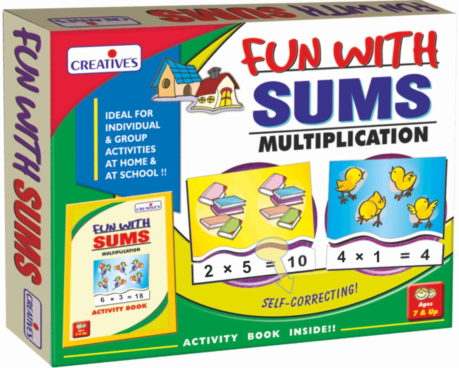 CreativeS Fun With Sums Multiplication | Educational Math Practice Kit | 30 Sets Of Multiplication Picture Puzzles For Boys & G