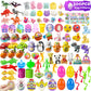 SQZUWIT 300 Pcs Easter Egg Fillers Basket Stuffers Essentials, Small Miny Toys Bulk Assortment Gift for Kids Girls Boys Party Fa