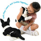 TigerHart 12 Inch Baxter The Boston Terrier Plush Dog Toy - White Soft Stuffed Animal