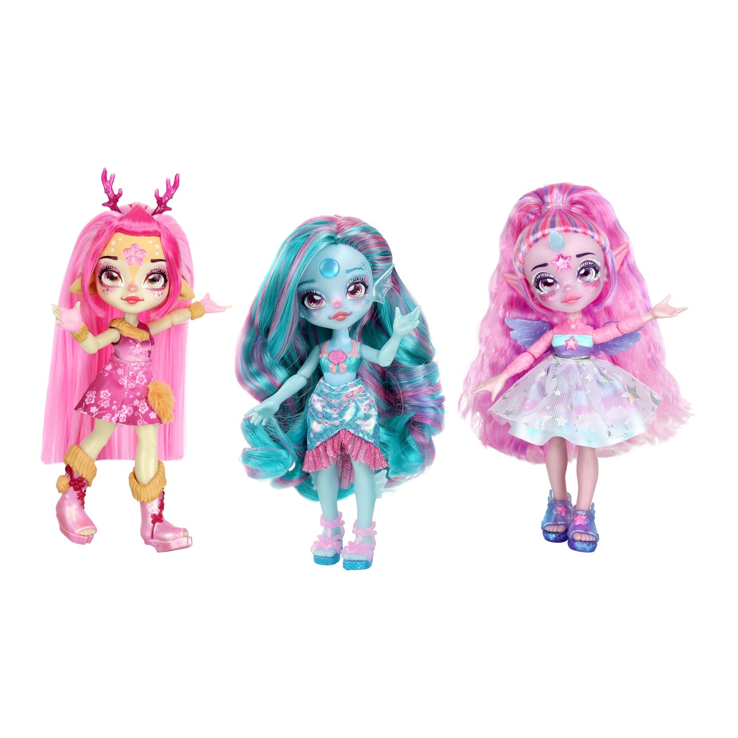 Magic Mixies Pixlings Deerlee - 6.5" Multicolor Doll with Magic Potion Reveal, Model 14881, Durable Materials