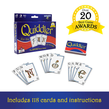 Quiddler Card Games For Kids - Playing Cards Word Games, Deck Of Cards, Fun Family Games For Kids And Adults, Game Night, Travel