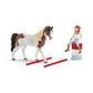 Schleich Horse Club 12-Piece Hannah'S Riding Horse Set - Rodeo Riding With Cowgirl And Horse, Realistic Western Rodeo Farm Animal Toys And Accessories, Gift For Toddlers, Boys, And Girls Ages 5+
