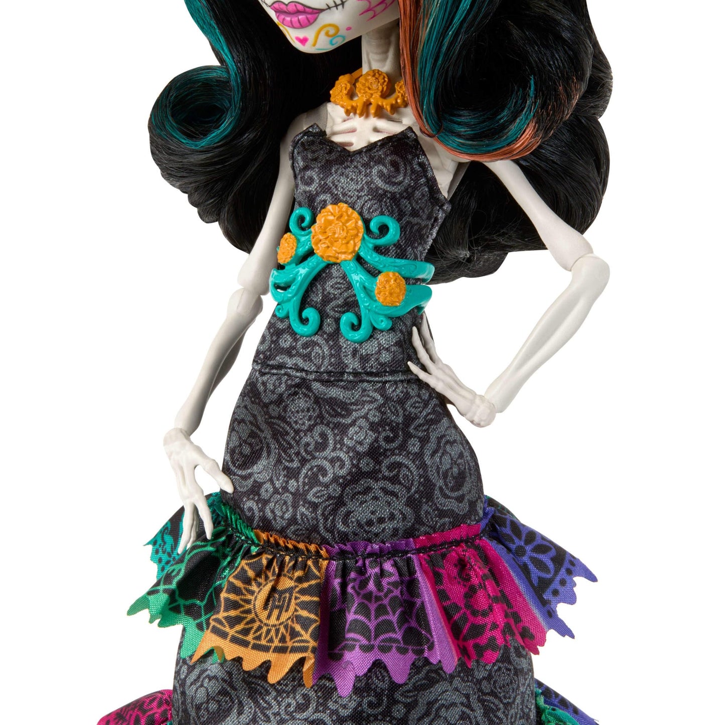 Monster High Skelita Calaveras Doll - Día De Muertos 2024 Collectible, La Catrina Hat, Multicolor, Model HXH99