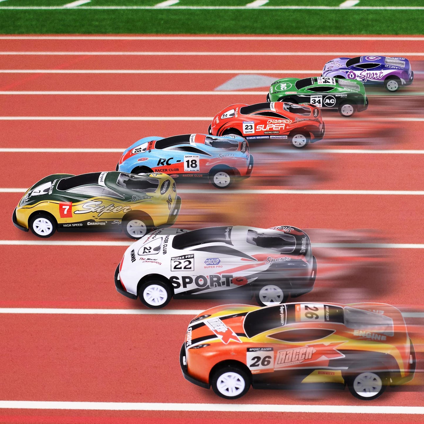 21 Pack Pull Back Toy Cars, Party Favors, Goodie Bag Stuffers, Race Vehicles Bulk, Pinata Fillers, Teacher Treasure Prize Box To