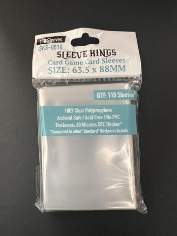 Sleeve Kings Card Game Sleeves 63.5x88mm, Plastic, White, Model SKS-8810X4, 440 Pack