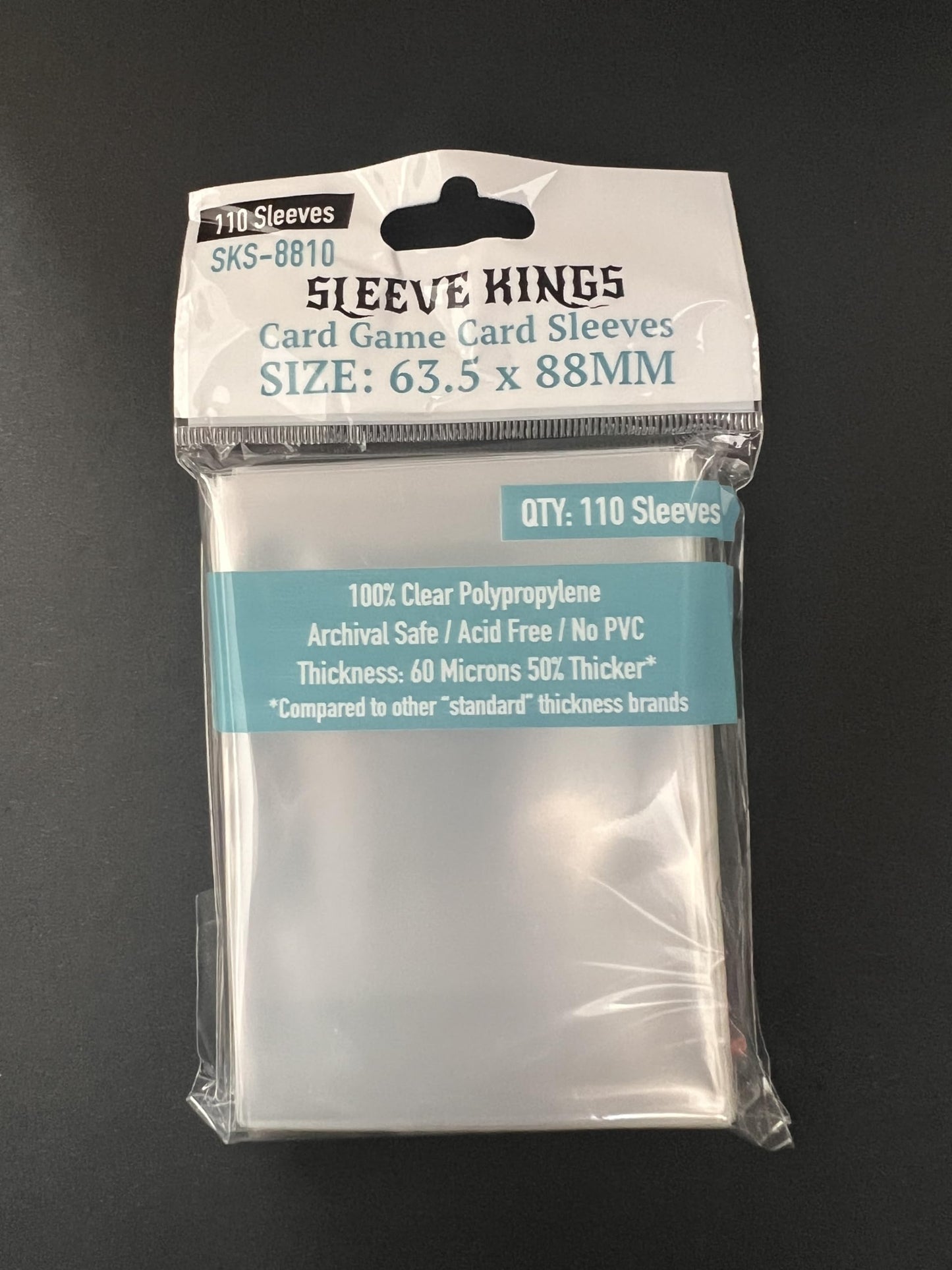 Sleeve Kings Card Game Card Sleeves (63.5X88Mm) - 110 Pack, 60 Microns