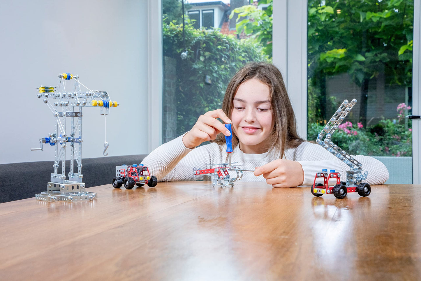 Eitech Classic Series Truck with Crane Construction Set and Educational Toy - 340 Pieces with Easy to Read Illustrated Instructi