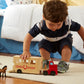 Melissa & Doug Horse Carrier Wooden Play Set with 2 Flocked Horses, 14"x6"x3.4", Multi-color, Model 4097