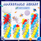Kasyat Cartoon Party Balloon Column Stand Kit - 2 Sets, Toy Size, Colorful Rocket & Cow Print Balloons for Baby Shower Decorations