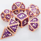 ARUOHHA DND Metal Dice Set Purple Dungeons and Dragons Dice with Gift Box,Handmade D and D Dice Dragon Design Polyhedral Dice Ro