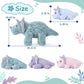 EARTHSOUND Triceratops Stuffed Animal - 18" Plush Mommy & Baby Toy, Soft Polyester, Perfect Gift for Kids