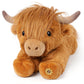 Music Highland Cow Brown Stuffed Animals For Kids, Farm Cow Plush Toy For Anxiety With Mooing Sound, Soft Cuddly Plushie Toys Gi