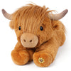 Music Highland Cow Brown Stuffed Animals For Kids, Farm Cow Plush Toy For Anxiety With Mooing Sound, Soft Cuddly Plushie Toys Gi