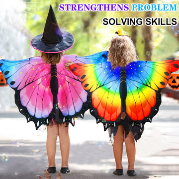 Irolewin Fairy Toddler Kids Butterfly-Wings For Girls Dress-Up-Costumes As Halloween Princess Party Favors