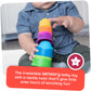 Fat Brain Toys Dimpl Stack Popping Stack & Nest Baby Toy, Sensory Toys For Babies 6 Months+, Fidget Toys For Toddlers