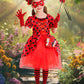 Ladybug Costume Lady Bug Costumes For Girls Halloween Costumes For Kids Toddler Costume Ladybug Dress Ladybird Dress Up For Birthday Christmas 3-4 Years