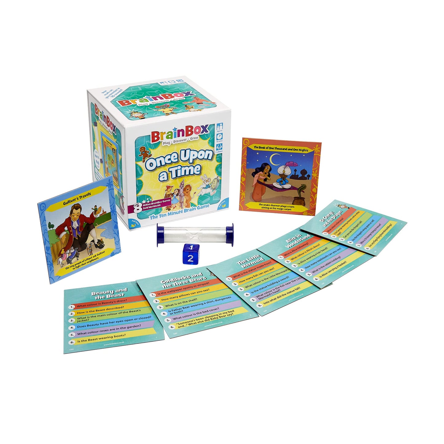 Brain Box BrainBox Once Upon a Time Card Game - Memory & Observation, Family-Friendly, Small, Multicolor, Model G1-11127, Ages 8+