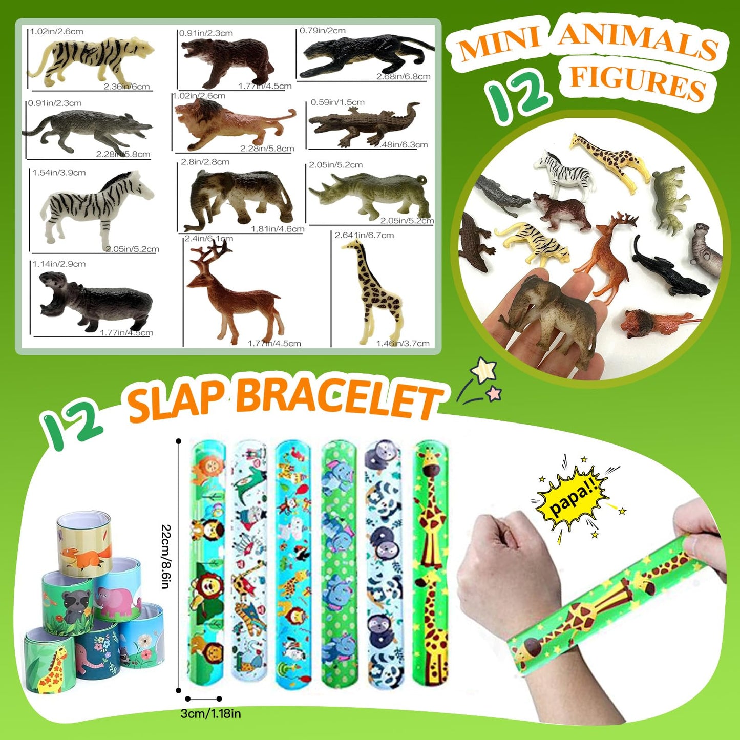 158 pcs Safari Party Favors for 12 kids ,Jungle Safari Birthday Party Supplies, Wild Animal Goodie Bags ,Safari Birthday Decorat