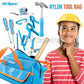 Hi-Spec 18pc Blue Kids Tool Kit Set & Child Size Tool Bag. Real Metal Hand Tools for DIY Building, Woodwork & Construction