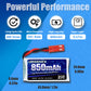 URGENEX 3.7V Lipo Battery 850mah Rechargeable Lipo with JST Plug X5 Charger for MJX Syma Holy Stone Sky Viper RC Quadcopter Dron
