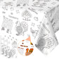 3 Pack Fall Thanksgiving Coloring Tablecloth for Kids, Disposable Thanksgiving Turkey Pumpkin Color-in Paper Table Cover, Fall T