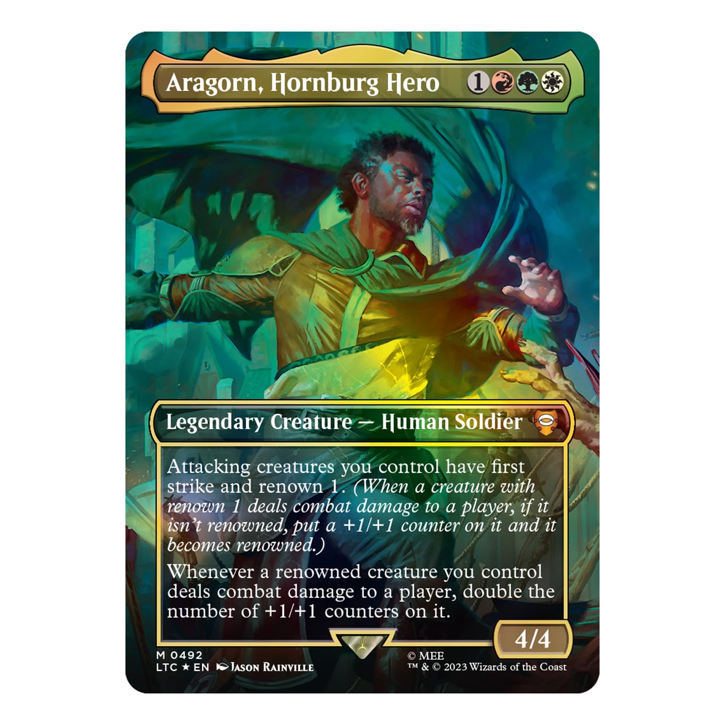 Magic The Gathering Scene Box - Lord of The Rings: Tales of Middle-Earth - Aragorn at Helm’s Deep - 6 Scene Cards, Multicolor, Model D34830000