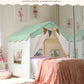 Besrey Kids Play Tent - 2 In 1 With Padded Mat & Lights, Large Playhouse With 2 Doors & 4 Windows, Indoor & Outdoor, Christmas Toddler Play Tent, 51' X 35' X 51