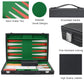 Vovotuzzi Backgammon Sets for Adults, 15'' Backgammon Set Leather Large, Travel Backgammon Board Games - Classic Board Game (Gre