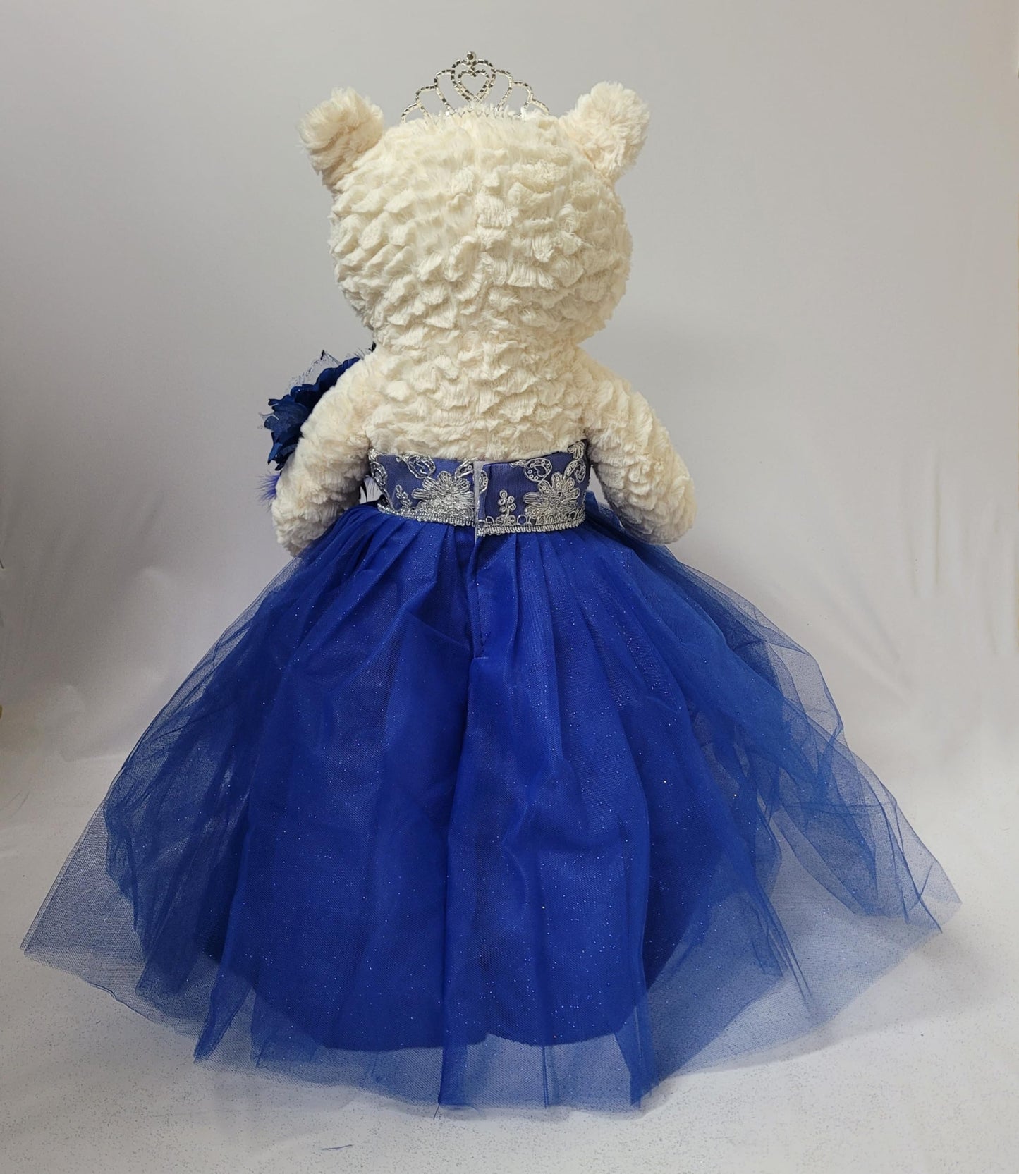 KINNEX COLLECTIONS SINCE 1997 20'' Teddy Bear with Elegant Dress (Centerpiece) ~ B16631N-15 (Royal Blue)