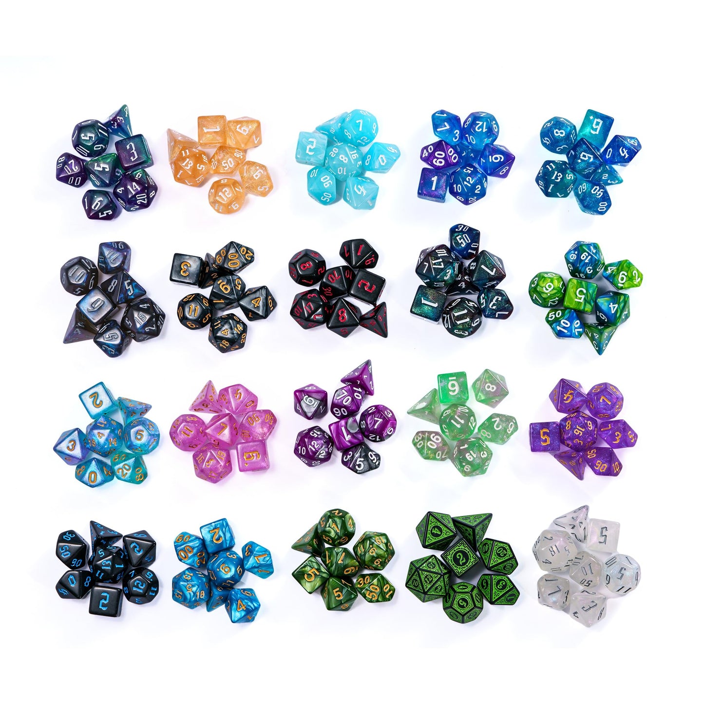 HDdais Mystery Dice Set, 7PCS Polyhedral Dice Set D&D Random Pattern, Various Styles, DND Dice Blind Bag Acrylic Dice for Role P