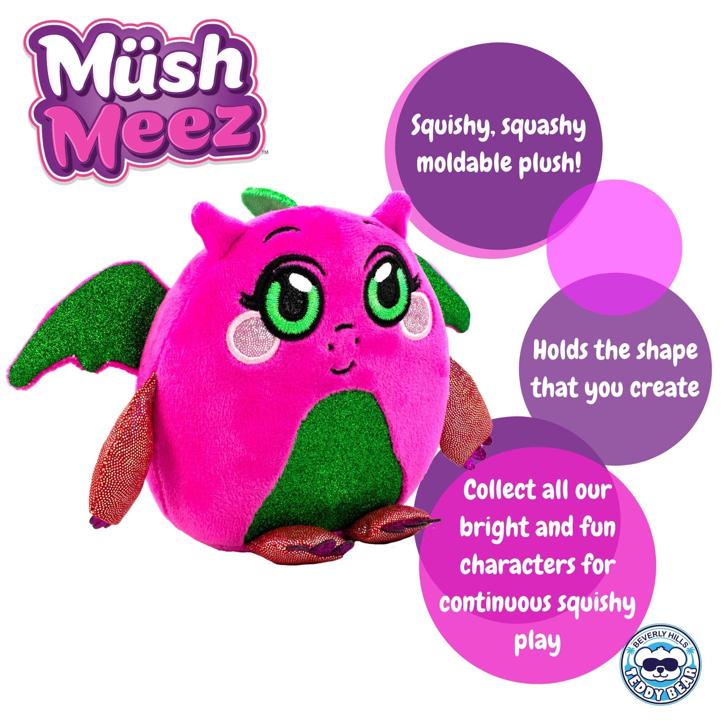 Mushmeez Squeezy, Squishy, Dragon (Sq00972-Parent)