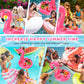 FillTouch Floating Drink Holder for Pool, Floating Cabana Bar, Hot Tub Drink Holder for Adults, Inflatable Pool Accessories(Flam