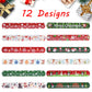 ZENZAL 48PCS Christmas Slap Bracelets Slap Xmas Snap Bracelet Party Favors Toys Slap Bands Assorted Christmas Theme Pattern for
