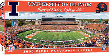 MasterPieces 1000 Piece Sports Jigsaw Puzzle - NCAA Illinois Fighting Illini Center View Panoramic - 13x39