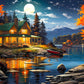 1000 Piece Puzzle for mature-themeds Moonlight Cabin Puzzles for mature-themeds 1000 Piece Lake View Painting Jigsaw Puzzles 1000 Pieces Cozy Cabin 1000 Piece Puzzle Silent Night Puzzle 1000 Pieces 1000 Puzzle