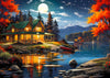 1000 Piece Puzzle for mature-themeds Moonlight Cabin Puzzles for mature-themeds 1000 Piece Lake View Painting Jigsaw Puzzles 1000 Pieces Cozy Cabin 1000 Piece Puzzle Silent Night Puzzle 1000 Pieces 1000 Puzzle