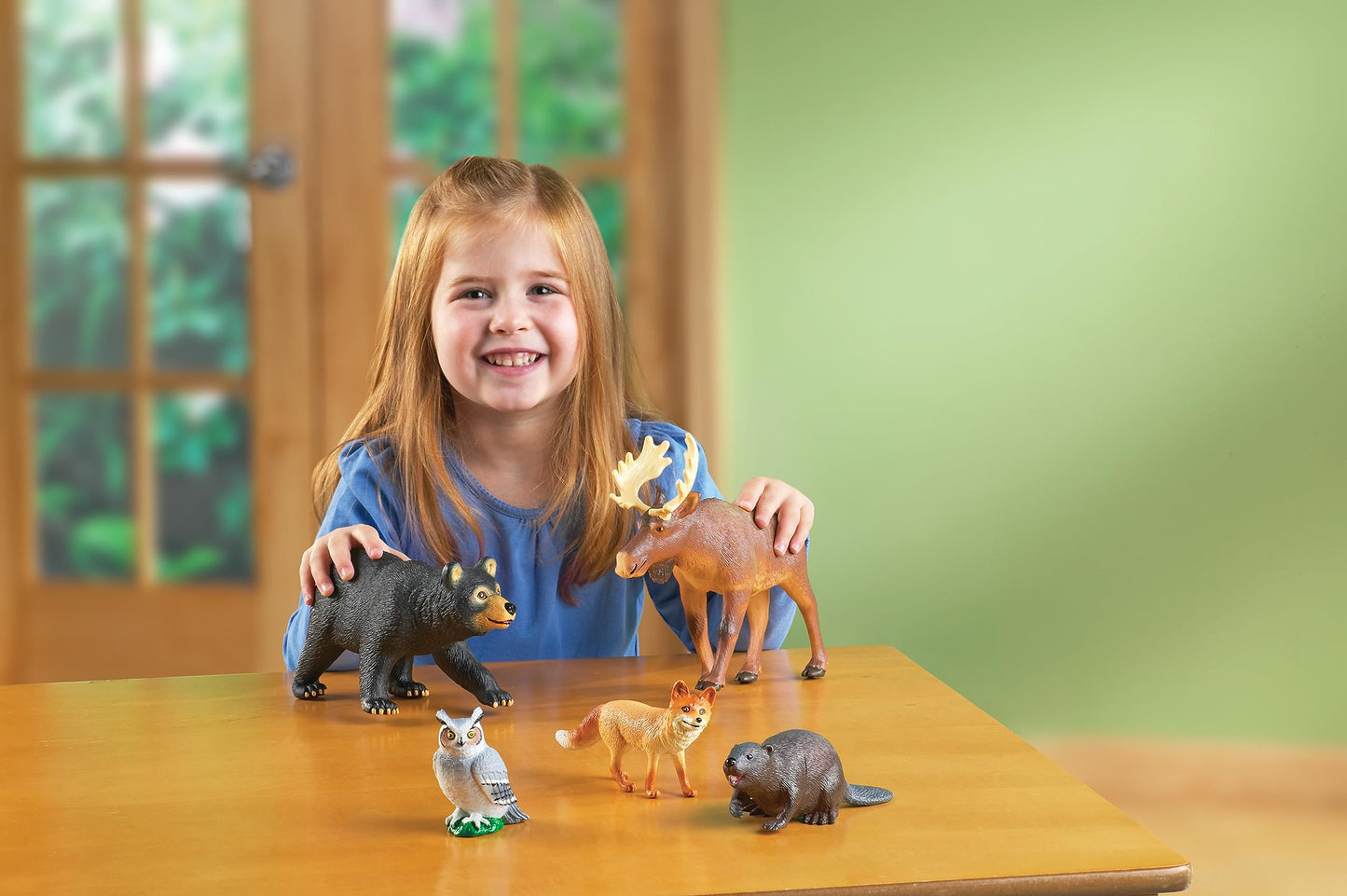 Learning Resources Jumbo Forest Animals - 5 Pieces, Ages 3+ Pretend Play Animals For Toddlers, Preschool Learning Toys, Kids Pla
