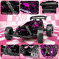 Tecnock RC Cars Remote Control Car for Boys and Girls, 1:18 Scale RC Car with LED Lights, 2.4GHz 2WD All-Terrain RC Truck, Recha