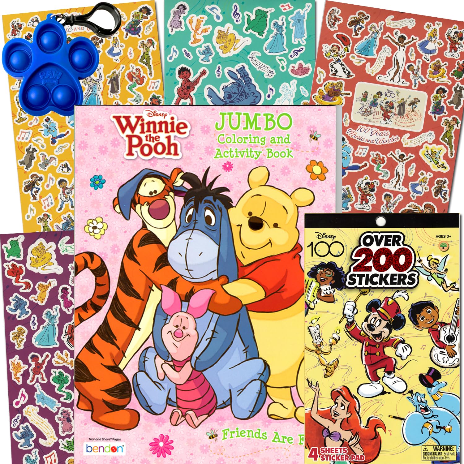 Disney Winnie The Pooh Coloring Activity Book and Stickers Set for Kids