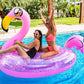 Poolcandy Gigantic Inflatable Pool Raft for 2-3 People, Pink Glitter Flamingo, 3X-Large, PVC Material, Model PC1810GF