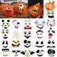 72 Expressions Pumpkin Decorating Stickers Kit Halloween Crafts For Kids - Make Your Own Jack-O-Lantern Face Decals Party Decorations