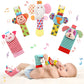 Bloobloomax Wrist Rattles Foot Finder Rattle Sock Baby Toy,Rattle Toy,Arm Hand Bracelet Rattle,Feet Leg Ankle Socks,Activity Rattle Present Gift For Newborn Infant Babies Boy Girl Bebe (5Pcs-E)