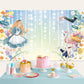 Cheerland 5X3 Ft Alice In Wonderland Backdrop For Girls Birthday Party Decorations Floral Tea Party Easter Bunny Banner Backgrou