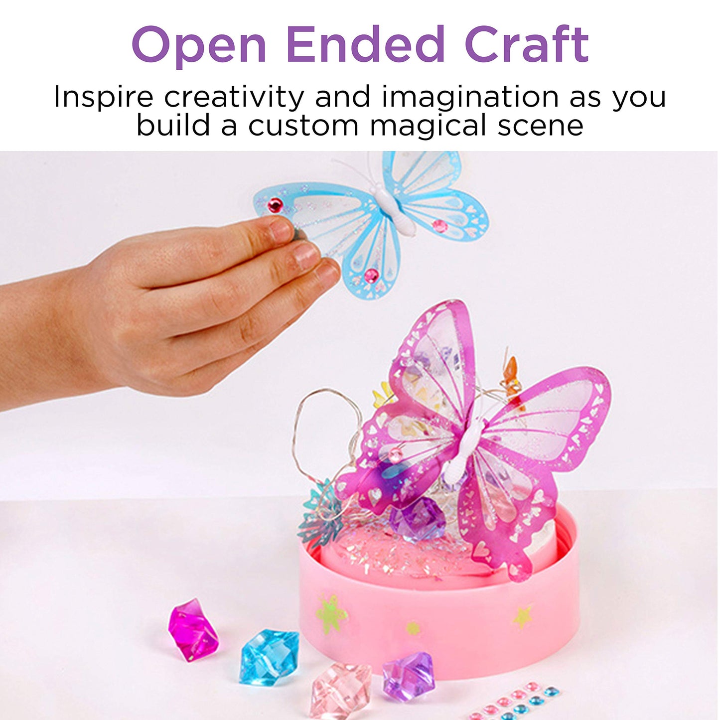 Creativity for Kids Butterfly Fairy Lights Craft Kit - Plastic Night Light for Kids, Ages 7+, Pack of 1, Model 6212000