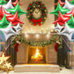 TONIFUL 30Pcs 26In&10In Star Balloons Red Green Silver Four Pointed Foil Mini Star Mylar Balloons for Halloween Chrismas Birthda