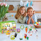 12Pcs Easter Egg Fillers Building Kits, Easter Rabbit 12 In 1 Building Blocks Set, Easter Bricks Toy Gift Easter Egg Fillers, Ea