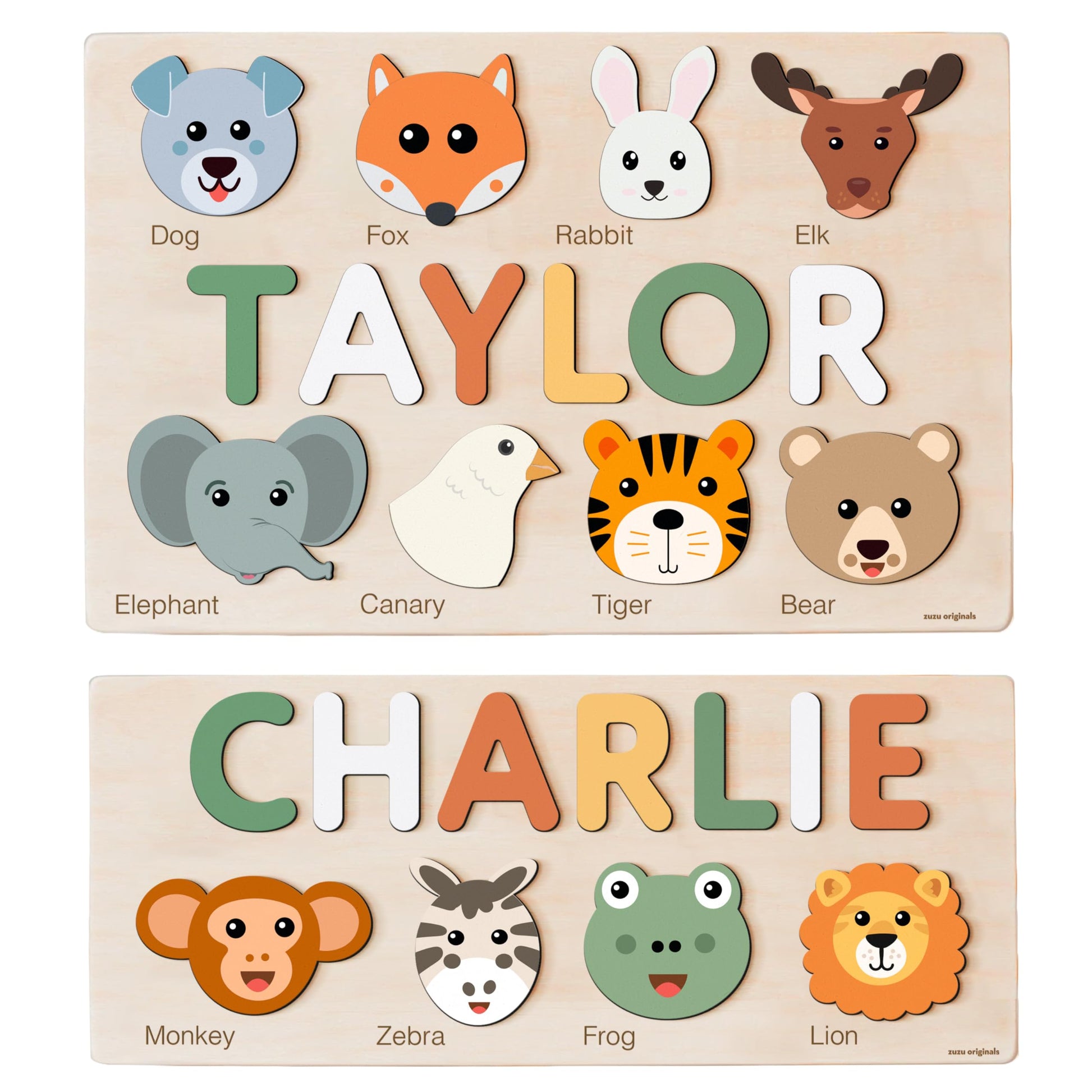 Custom Handmade Puzzles for Toddlers | Multi Color Scheme Options Wooden Name Puzzle | Baby Shower Gift  Easter Gift  New Baby Gift  Christmas Gift  Birthday Gift for Bab  Kid  Toddler | Toddler Toys